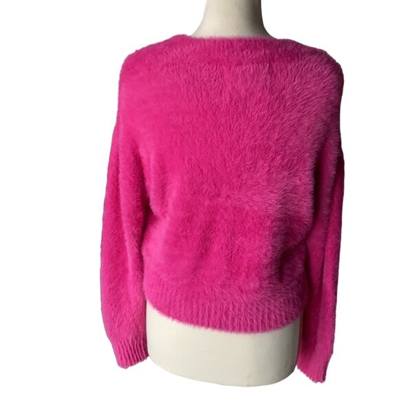 MCGUIRE Pallenberg Cloud Crewneck Fuzzy Sweater in Valley Girl Pink Barbiecore M - Picture 5 of 13